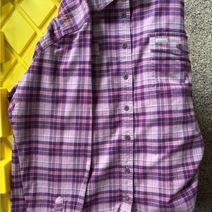 Ariat Purple and Pink Plaid Shirt